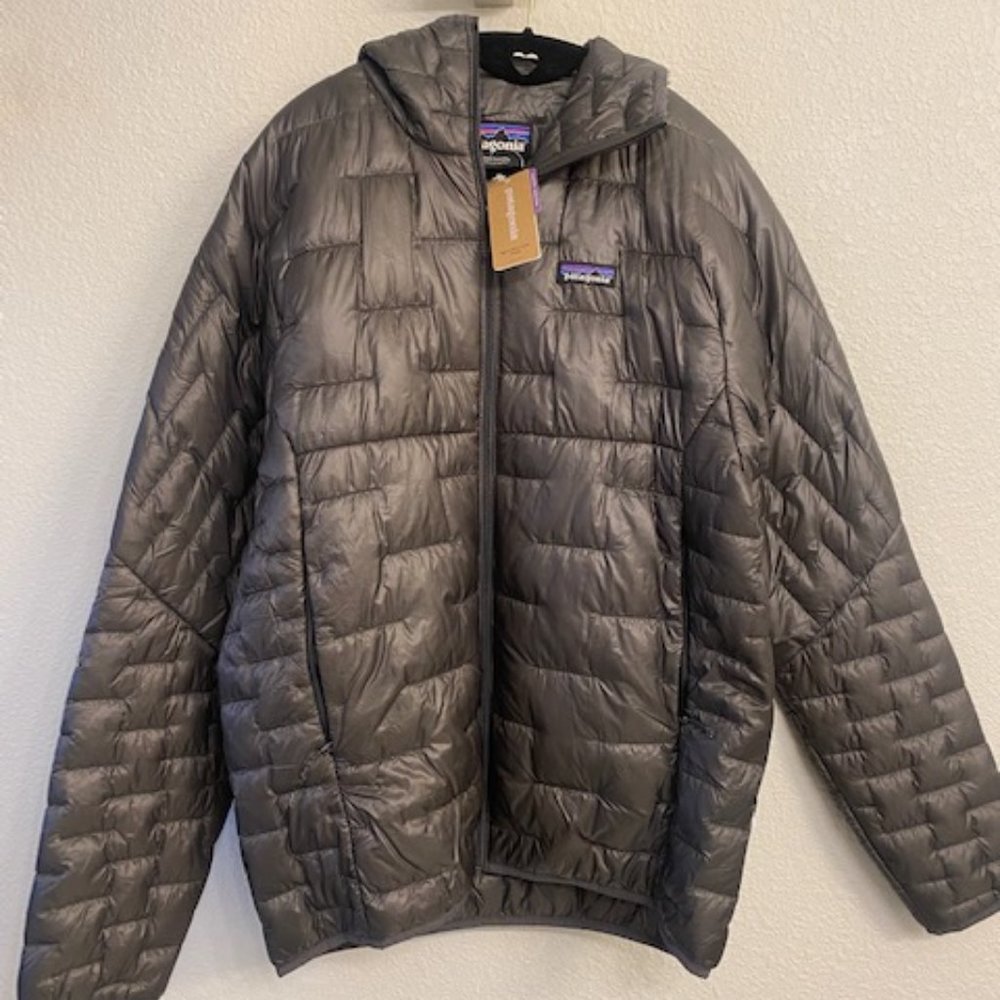 Patagonia Men's Micro Puff Hoodie Medium Gray